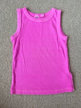 GAP Girls Bright Pink Ribbed Tank Top